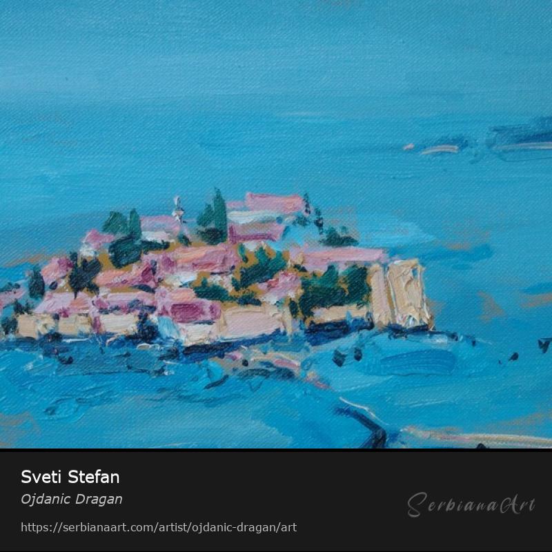 Sveti Stefan, Oil/Canvas, Ojdanic Dragan