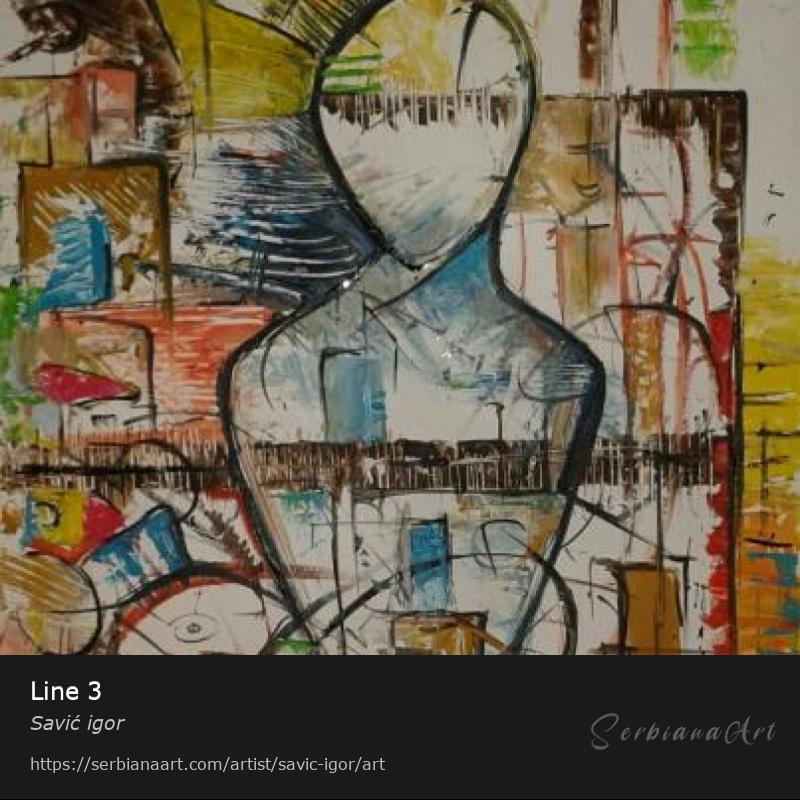Line 3, Oil/Canvas, Savić igor