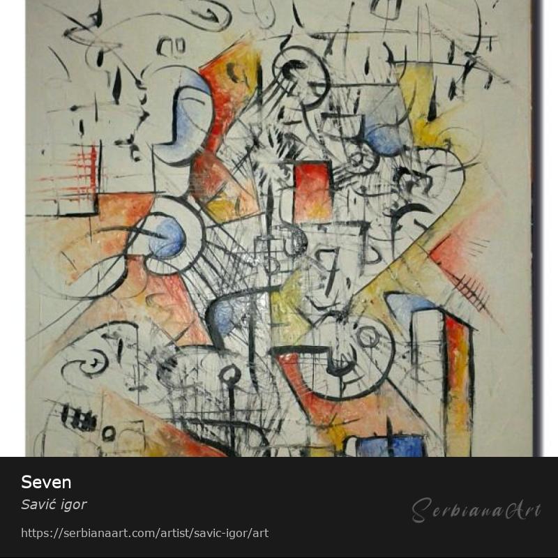 Seven, Oil/Canvas, Savić igor