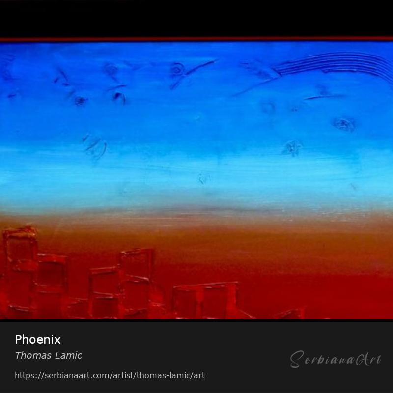 Phoenix, Acrylic/Canvas, Thomas Lamic