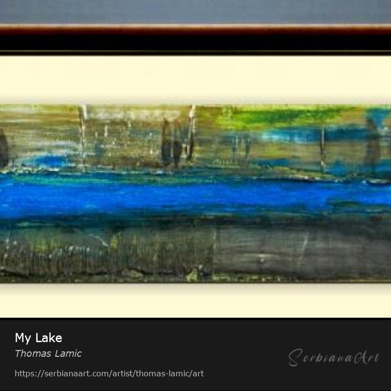 My Lake, Oil/Wood, Thomas Lamic