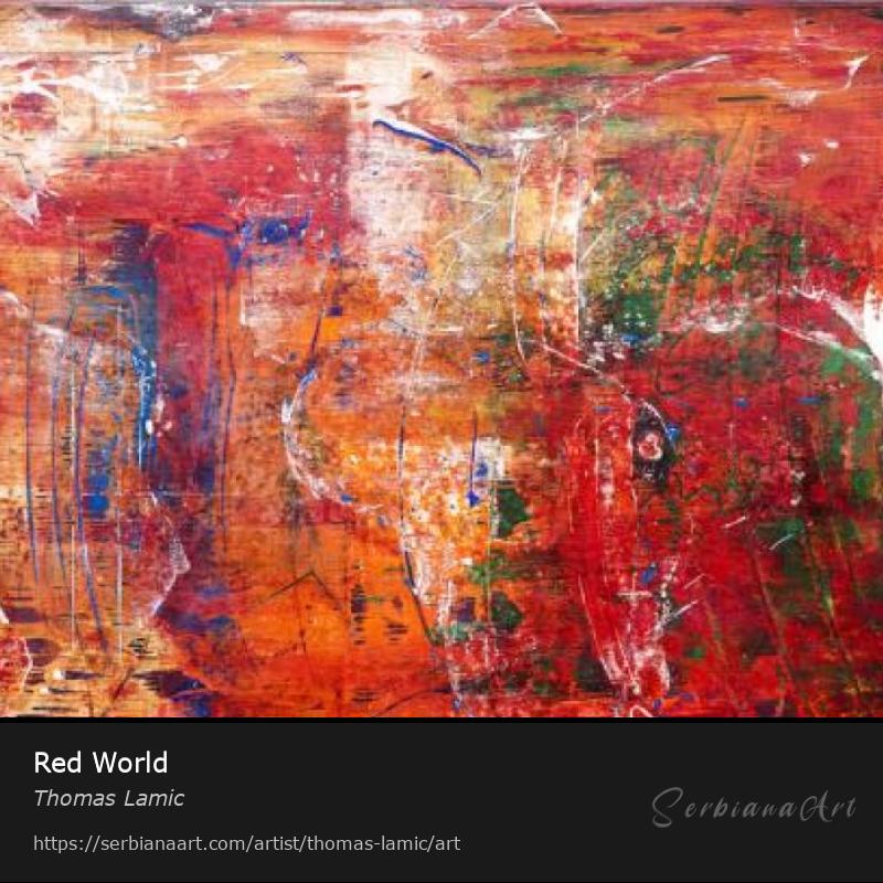 Red World, Acrylic/Canvas, Thomas Lamic