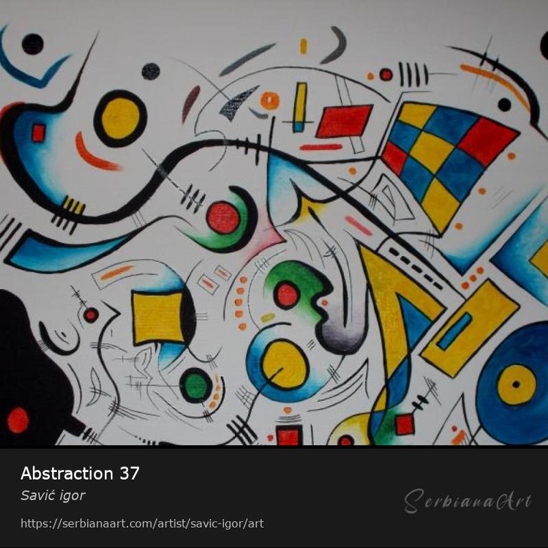 Abstraction 37, Oil/Canvas, Savić igor