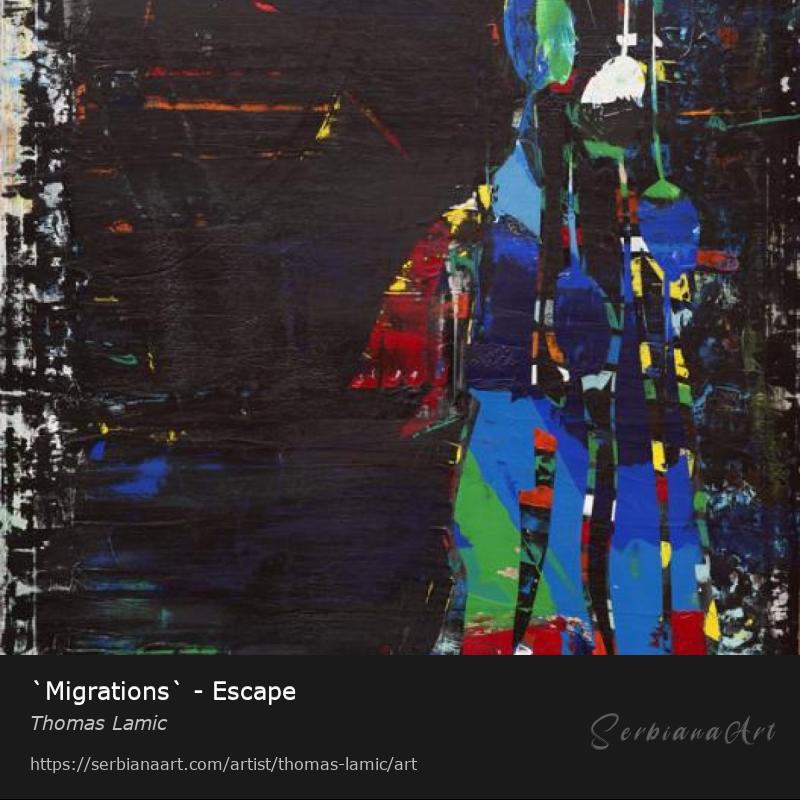 `Migrations` - Escape, Acrylic/Canvas, Thomas Lamic