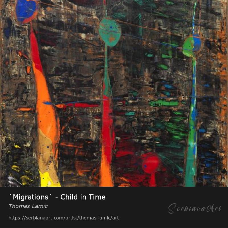 `Migrations` - Child in Time, Acrylic/Canvas, Thomas Lamic