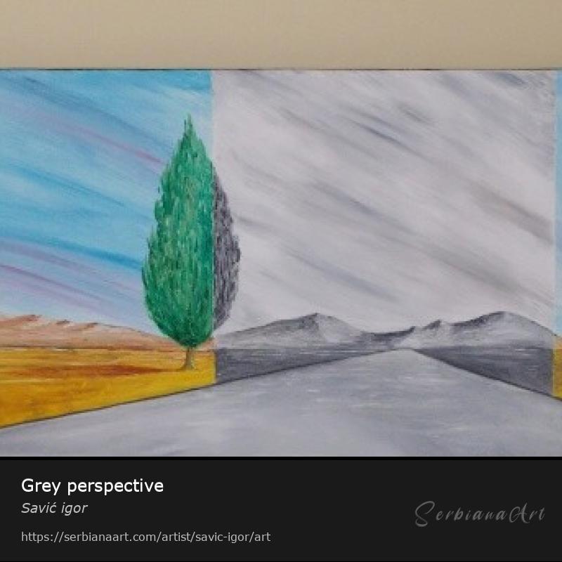 Grey perspective, Oil/Canvas, Savić igor