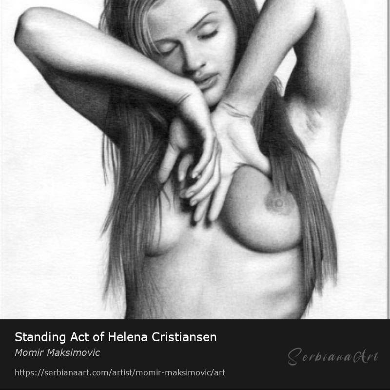 Standing Act of Helena Cristiansen, Pencil/Paper, Momir Maksimovic