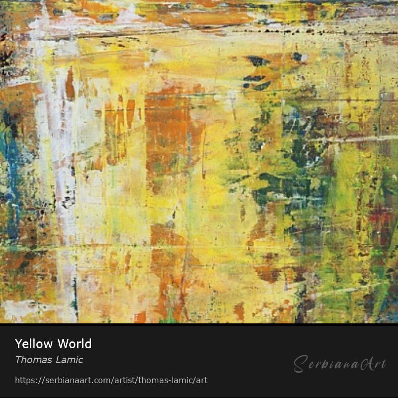 Yellow World, Acrylic/Canvas, Thomas Lamic