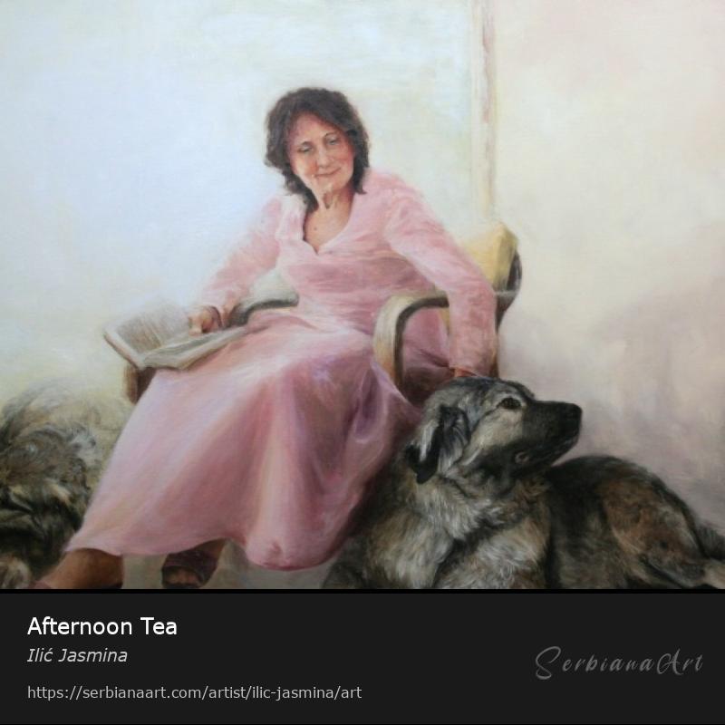 Afternoon Tea, Oil/Canvas, Ilić Jasmina