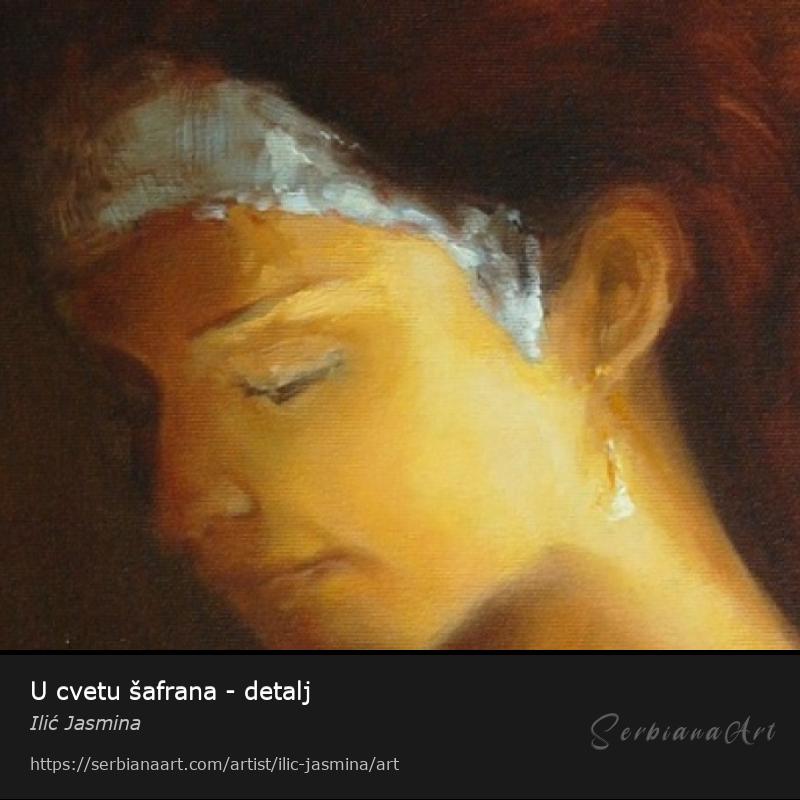 U cvetu šafrana - detalj, Oil/Canvas, Ilić Jasmina