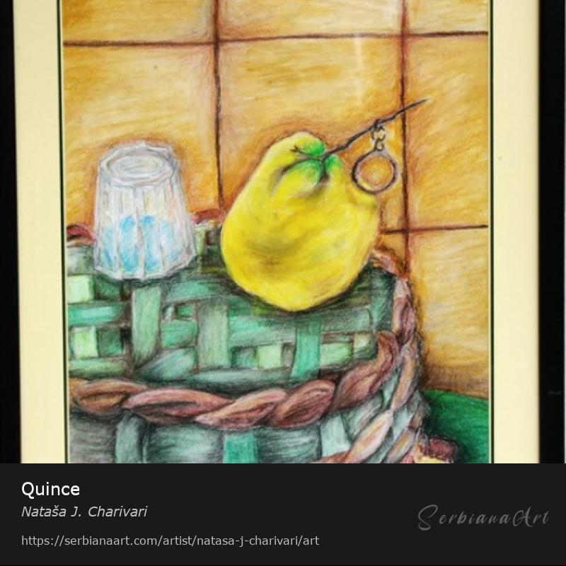 Quince, Pastel/Paper, Nataša J. Charivari