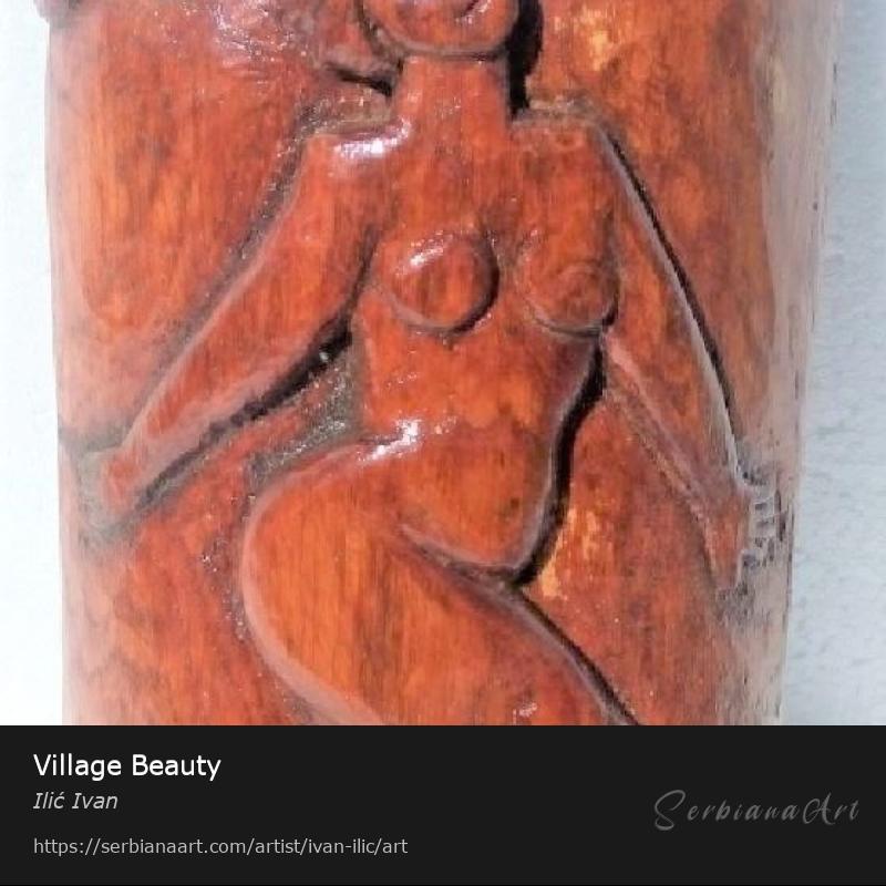 Village Beauty, Sculpture/Wood, Ilić Ivan