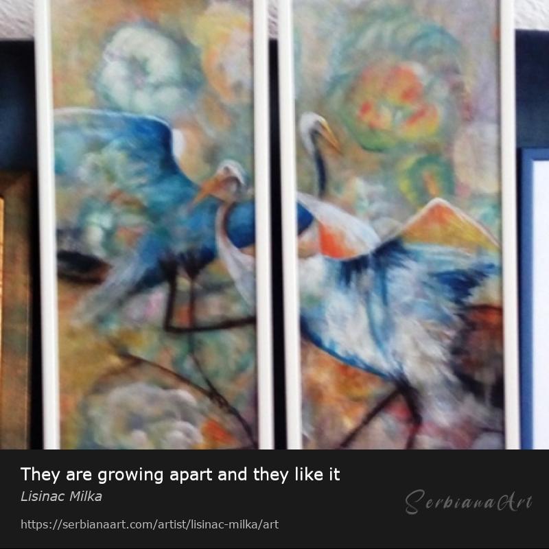 They are growing apart and they like it, Acrylic/Canvas, Lisinac Milka
