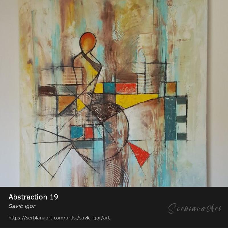 Abstraction 19, Oil/Canvas, Savić igor