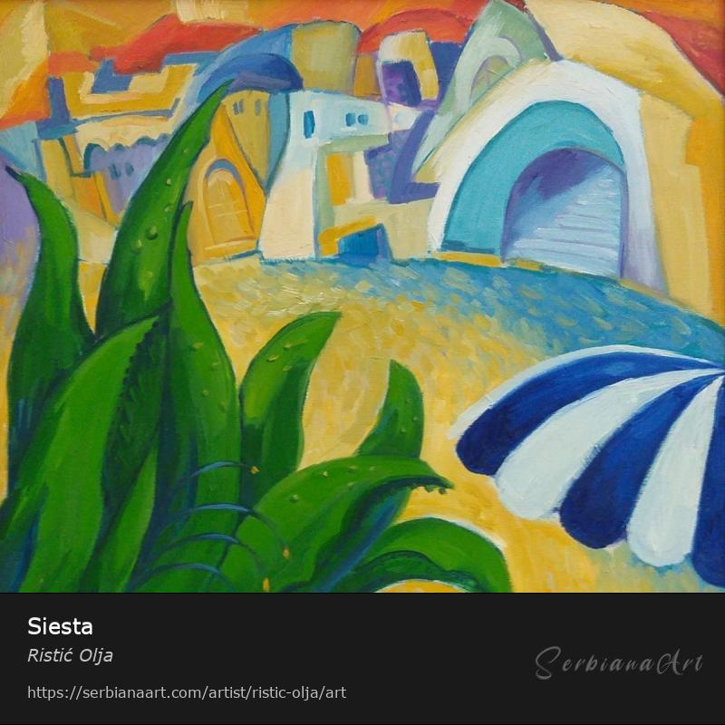 Siesta, Oil/Canvas, Ristić Olja