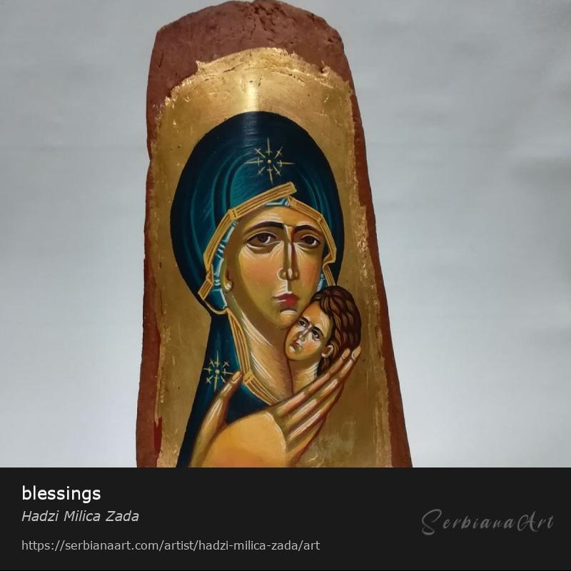 blessings, Acrylic/Unspecified, Hadzi Milica Zada