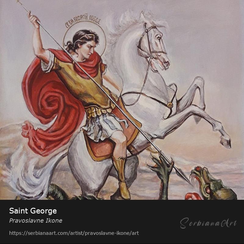 Saint George, Egg tempera/Wood, Pravoslavne Ikone