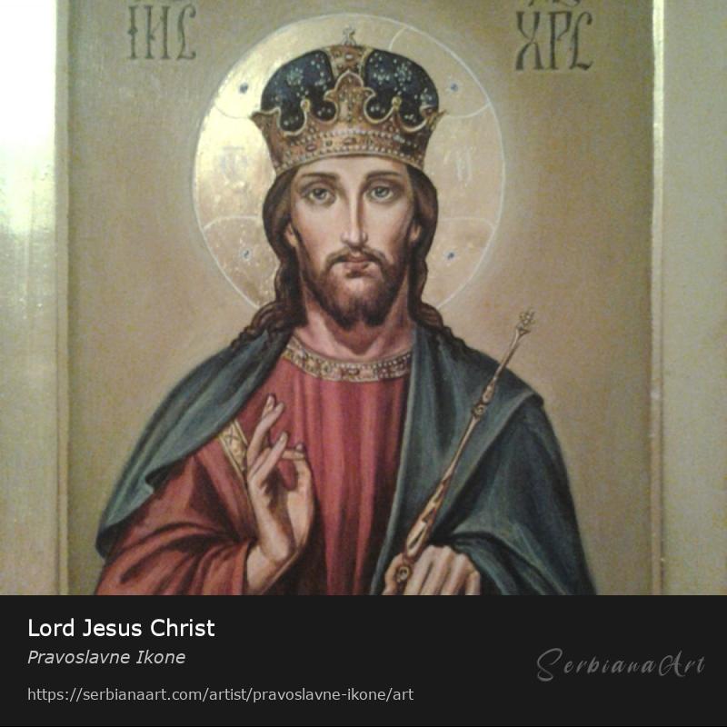 Lord Jesus Christ, Egg tempera/Wood, Pravoslavne Ikone