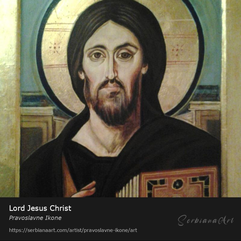 Lord Jesus Christ, Egg tempera/Wood, Pravoslavne Ikone