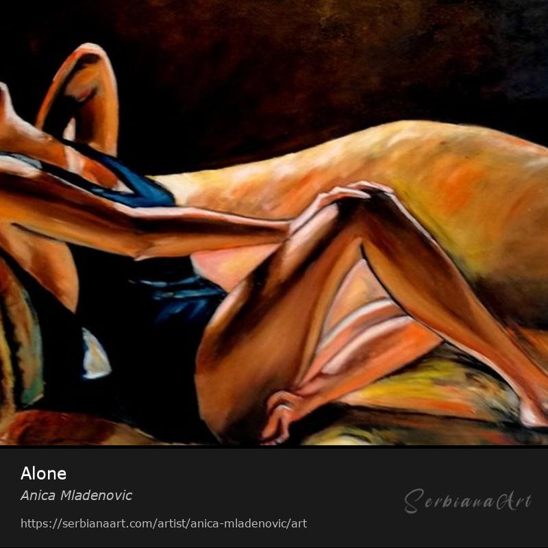 Alone, Oil/Canvas, Anica Mladenovic