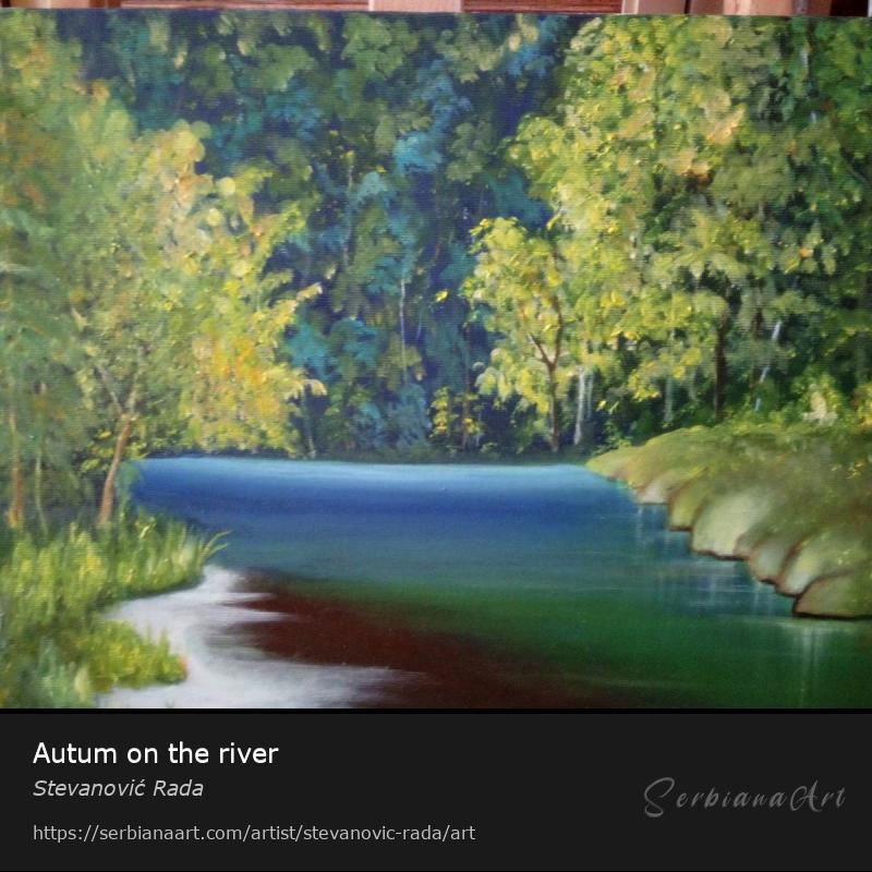 Autum on the river, Creative Handicraft/Canvas, Stevanović Rada