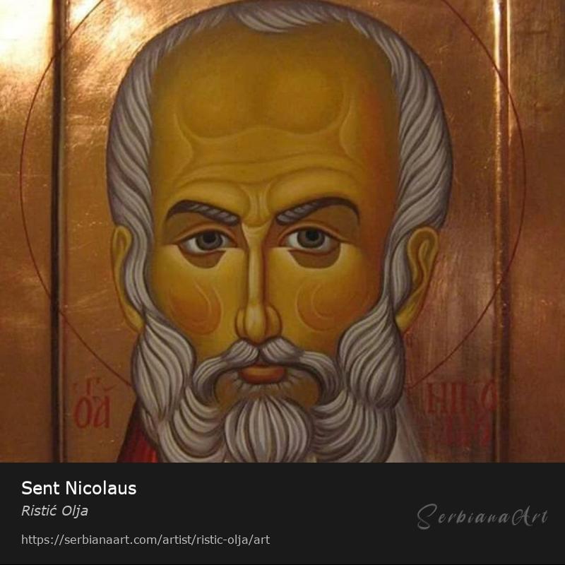 Sent Nicolaus, Egg tempera/Wood, Ristić Olja