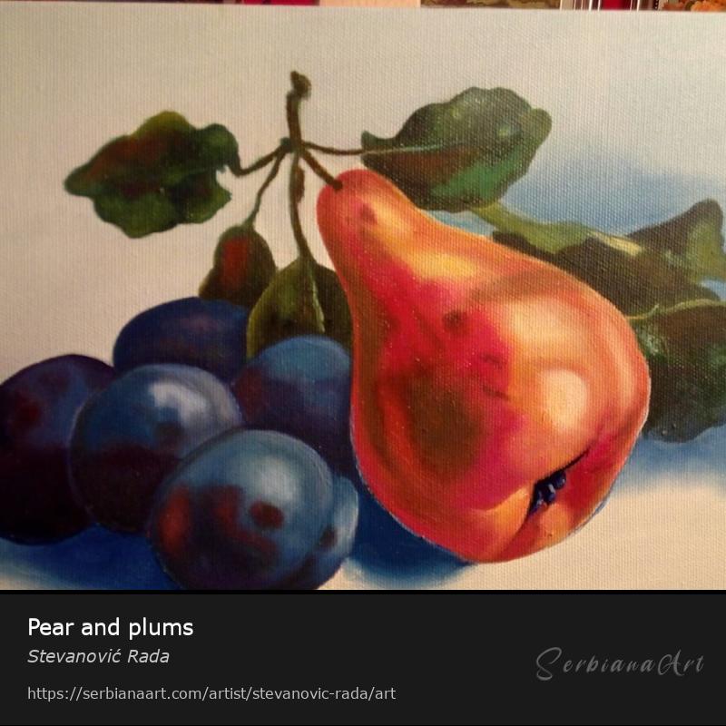 Pear and plums, Creative Handicraft/Canvas, Stevanović Rada