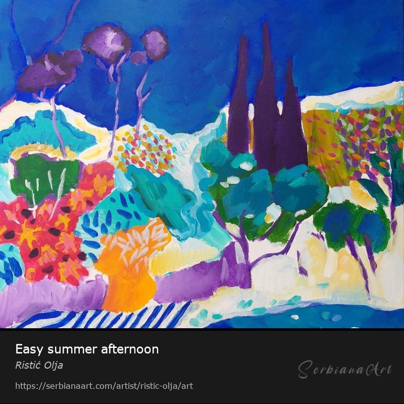 Easy summer afternoon, Acrylic/Canvas, Ristić Olja