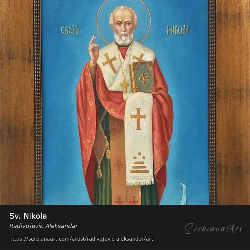 Sv. Nikola, Oil/Canvas, Radivojevic Aleksandar