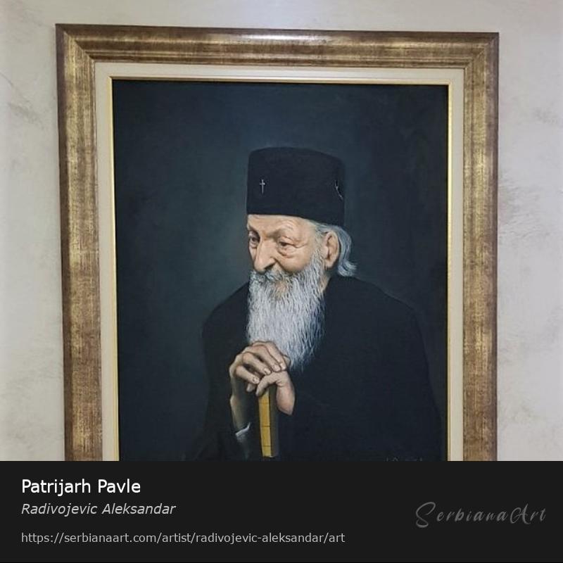 Patrijarh Pavle, Oil/Canvas, Radivojevic Aleksandar
