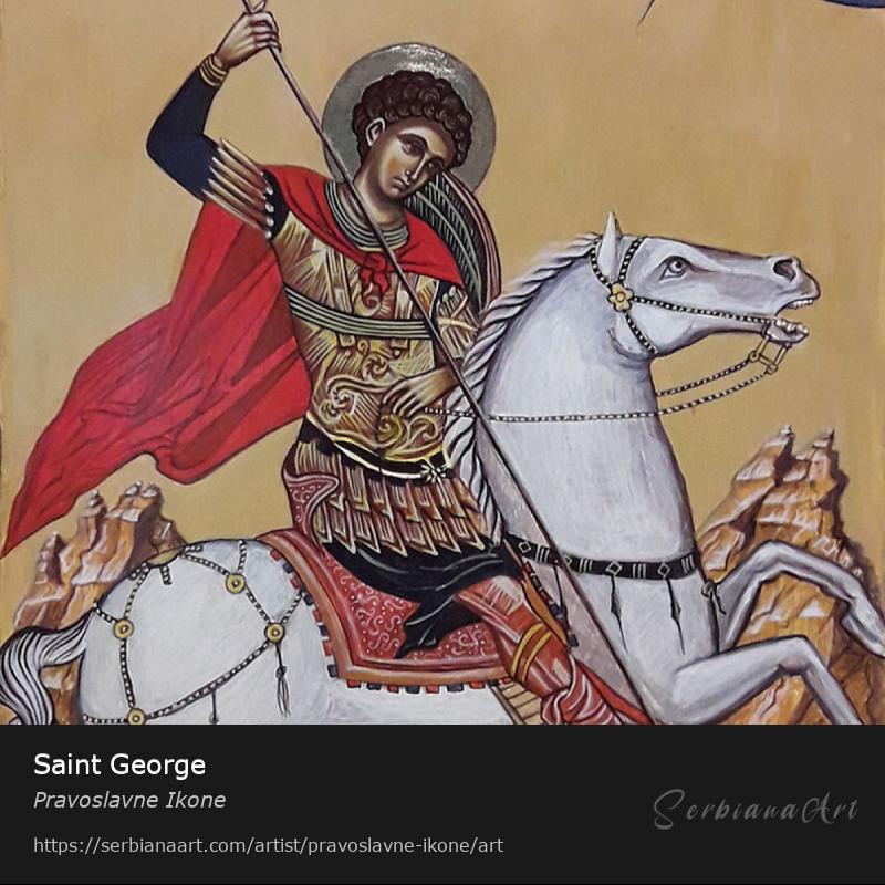 Saint George, Egg tempera/Wood, Pravoslavne Ikone
