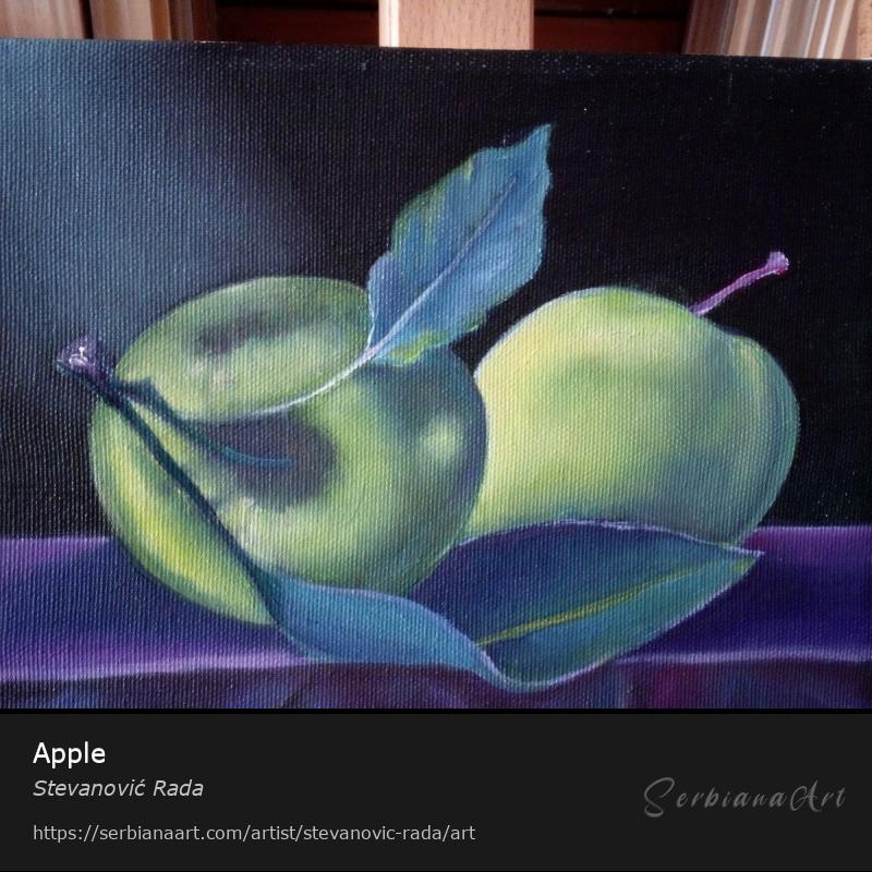 Apple, Oil/Canvas, Stevanović Rada