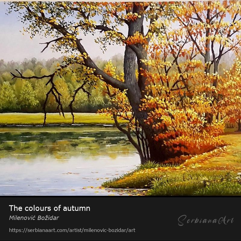 The colours of autumn, Oil/Hardboard, Milenović Božidar