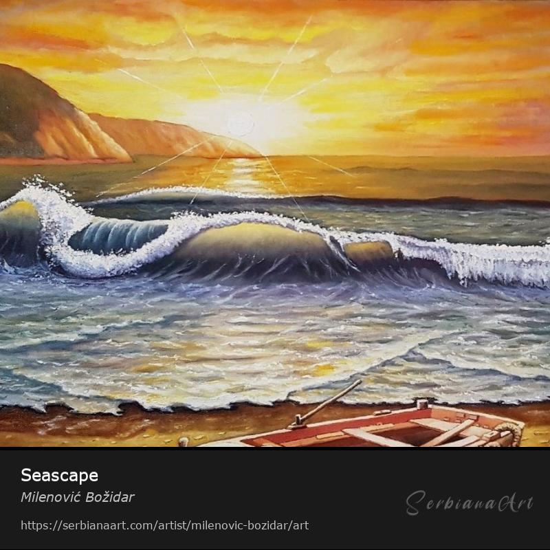 Seascape, Oil/Canvas, Milenović Božidar