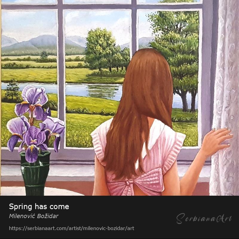 Spring has come, Oil/Canvas, Milenović Božidar