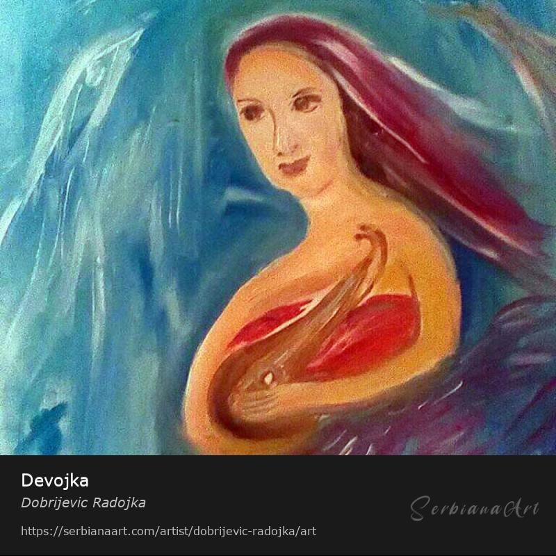 Devojka, Oil/Canvas, Dobrijevic Radojka