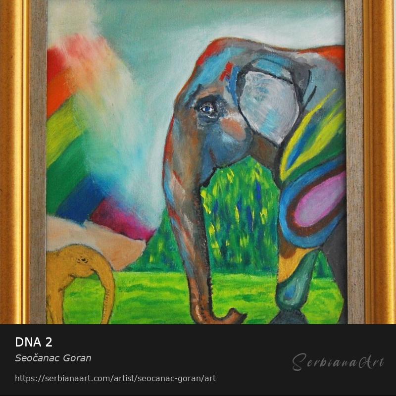 DNA 2, Oil/Canvas, Seočanac Goran