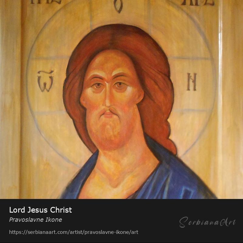 Lord Jesus Christ, Egg tempera/Wood, Pravoslavne Ikone