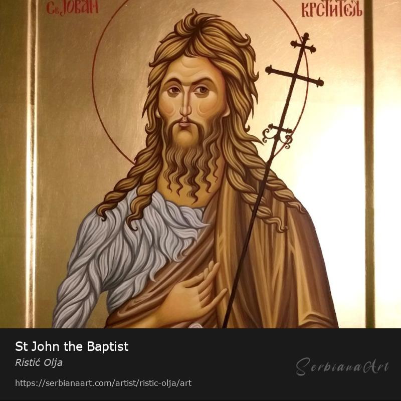 St John the Baptist, Egg tempera/Wood, Ristić Olja