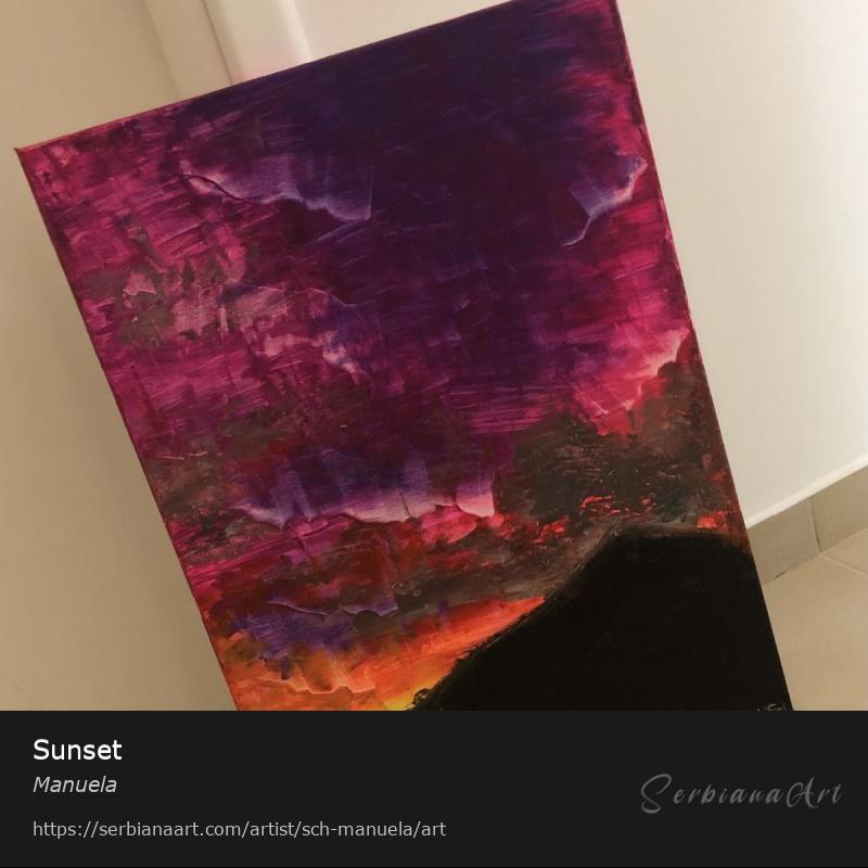 Sunset, Acrylic/Canvas, Manuela