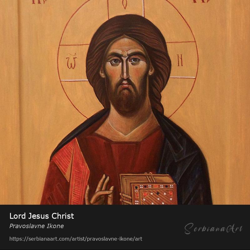 Lord Jesus Christ, Egg tempera/Wood, Pravoslavne Ikone