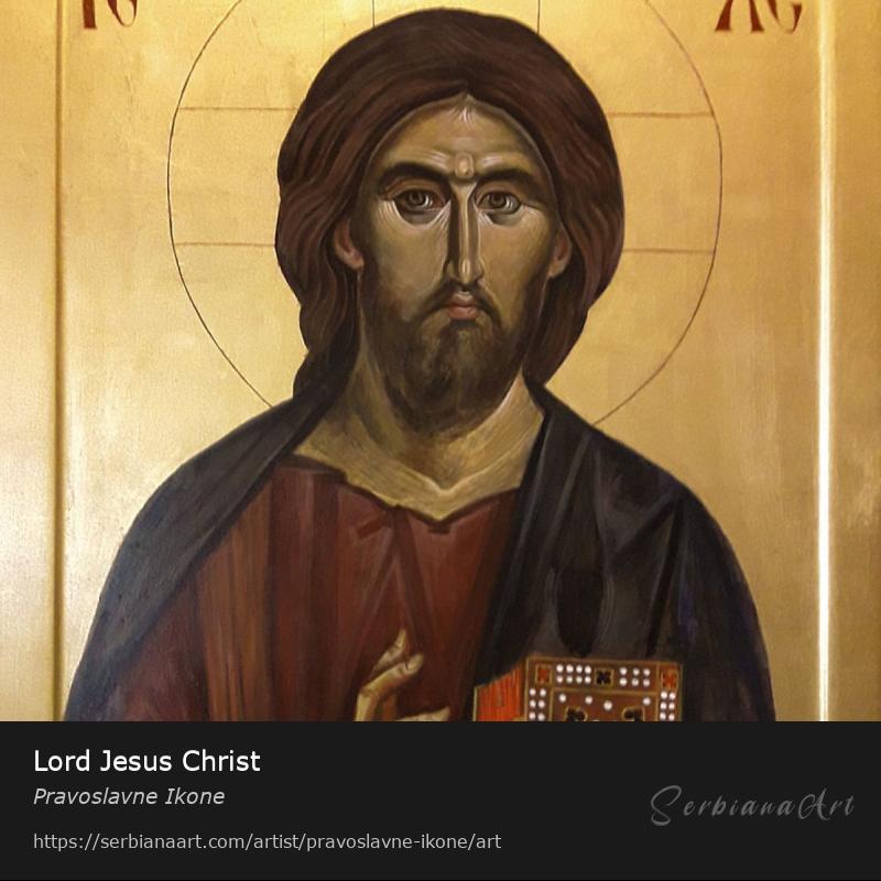 Lord Jesus Christ, Egg tempera/Wood, Pravoslavne Ikone