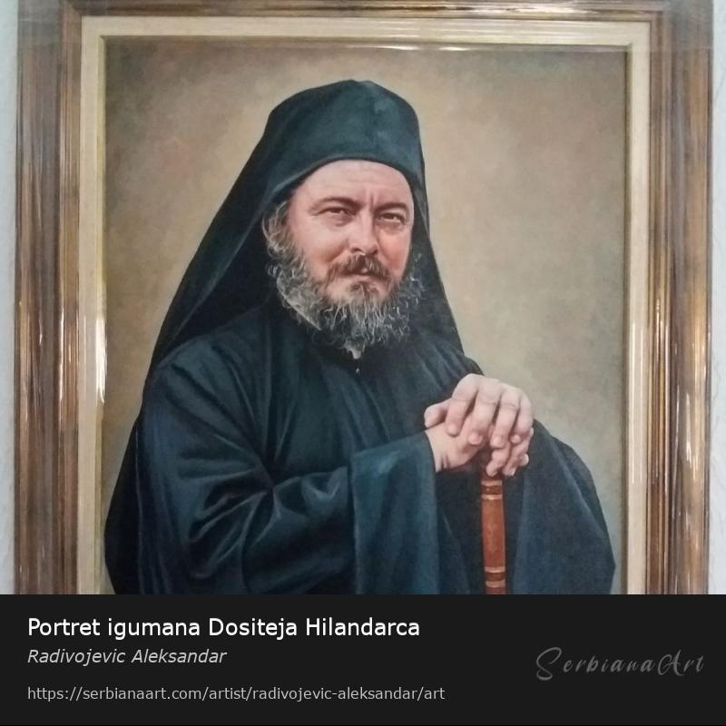 Portret igumana Dositeja Hilandarca, Oil/Canvas, Radivojevic Aleksandar
