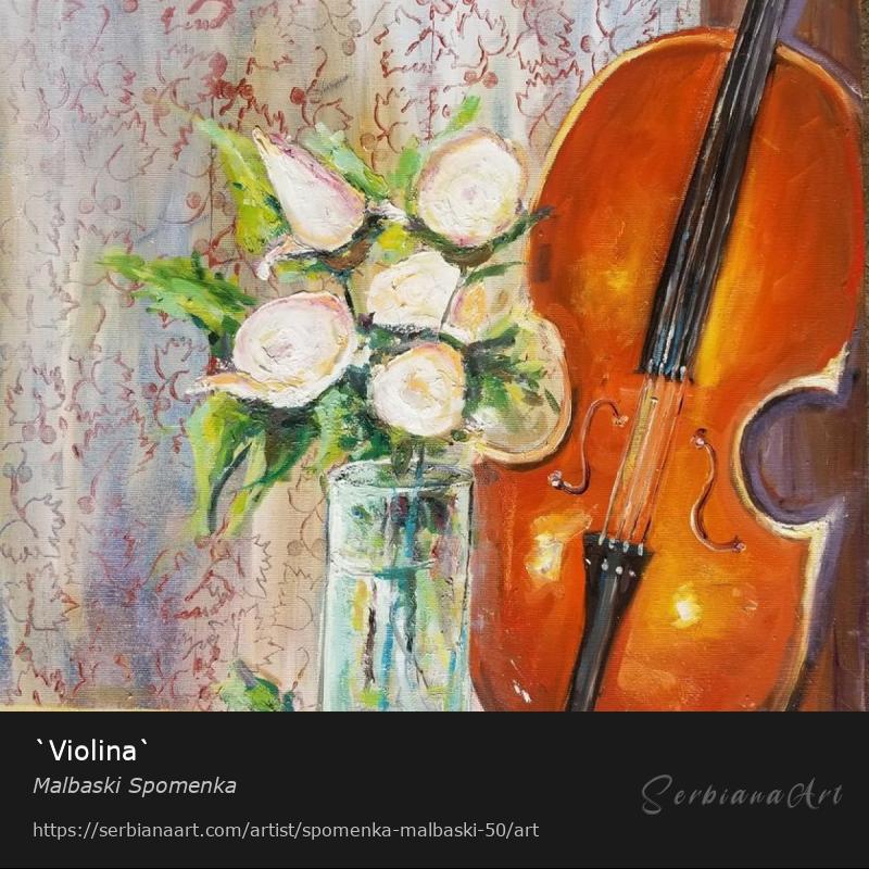 `Violina`, Oil/Canvas, Malbaski Spomenka