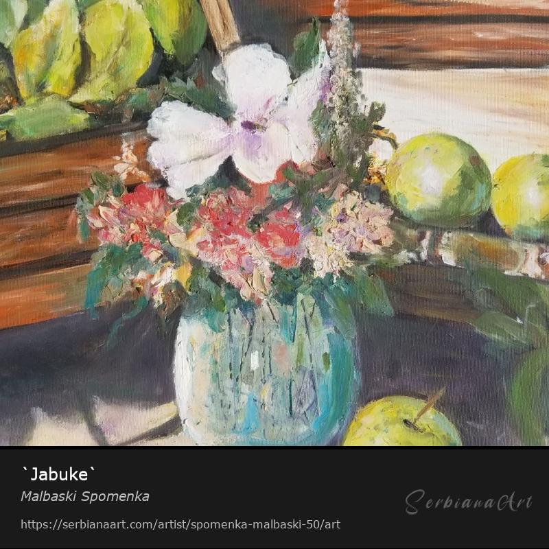`Jabuke`, Oil/Canvas, Malbaski Spomenka