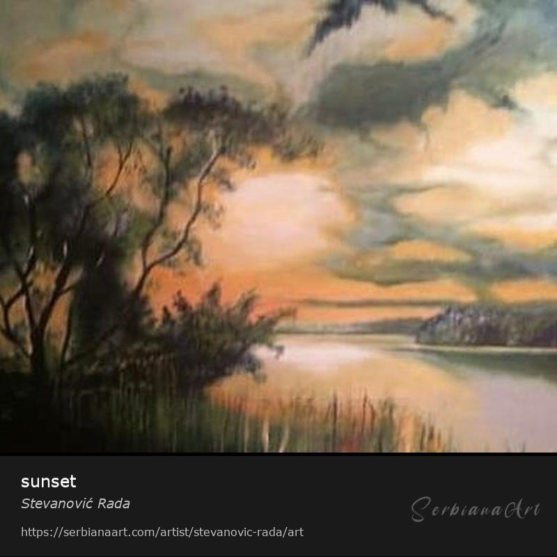 sunset, Creative Handicraft/Canvas, Stevanović Rada