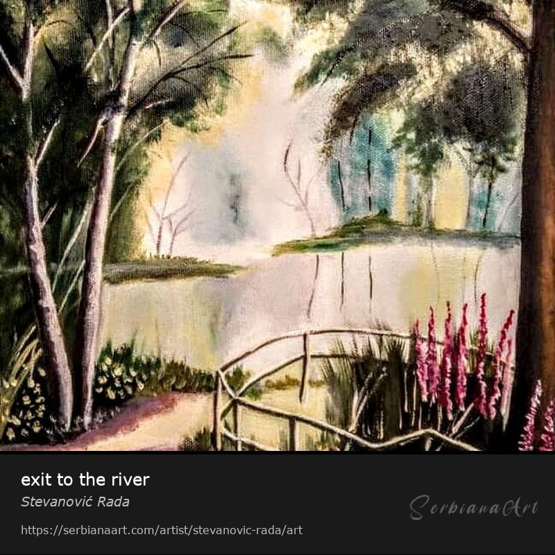 exit to the river, Creative Handicraft/Canvas, Stevanović Rada