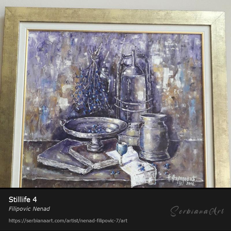 Stillife 4, Oil/Canvas, Filipovic Nenad