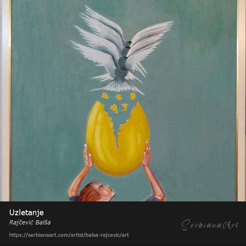 Uzletanje, Acrylic/Canvas, Rajčević Balša