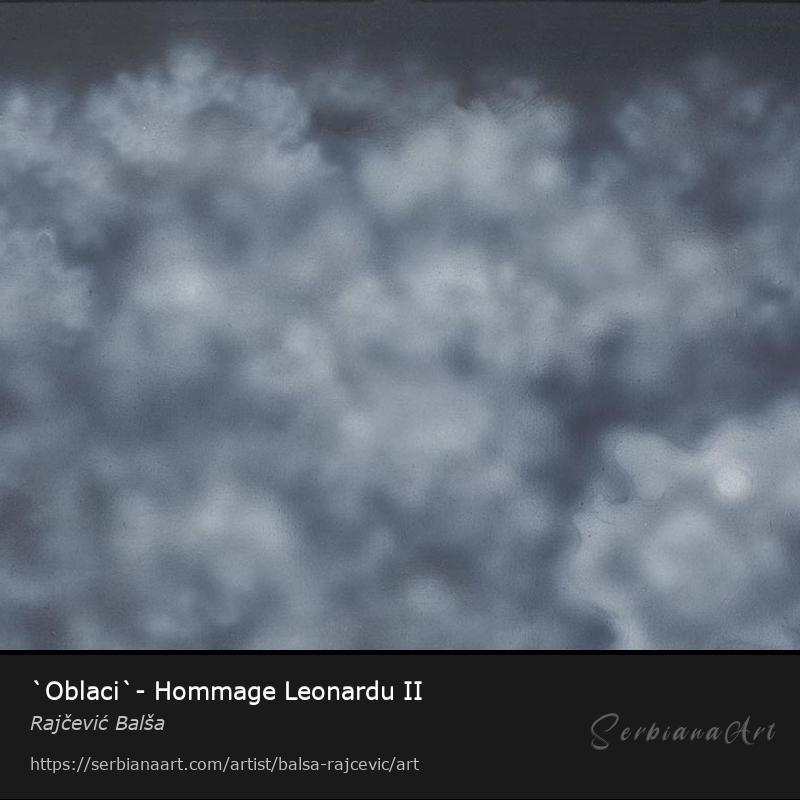 `Oblaci`- Hommage Leonardu II, Acrylic/Canvas, Rajčević Balša